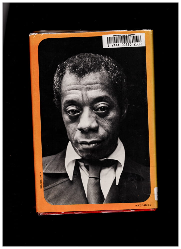 portrait of the cover for James Baldwin 